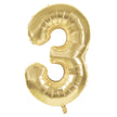 BALLON MYLAR CHIFFRE 3 OR 86CM
