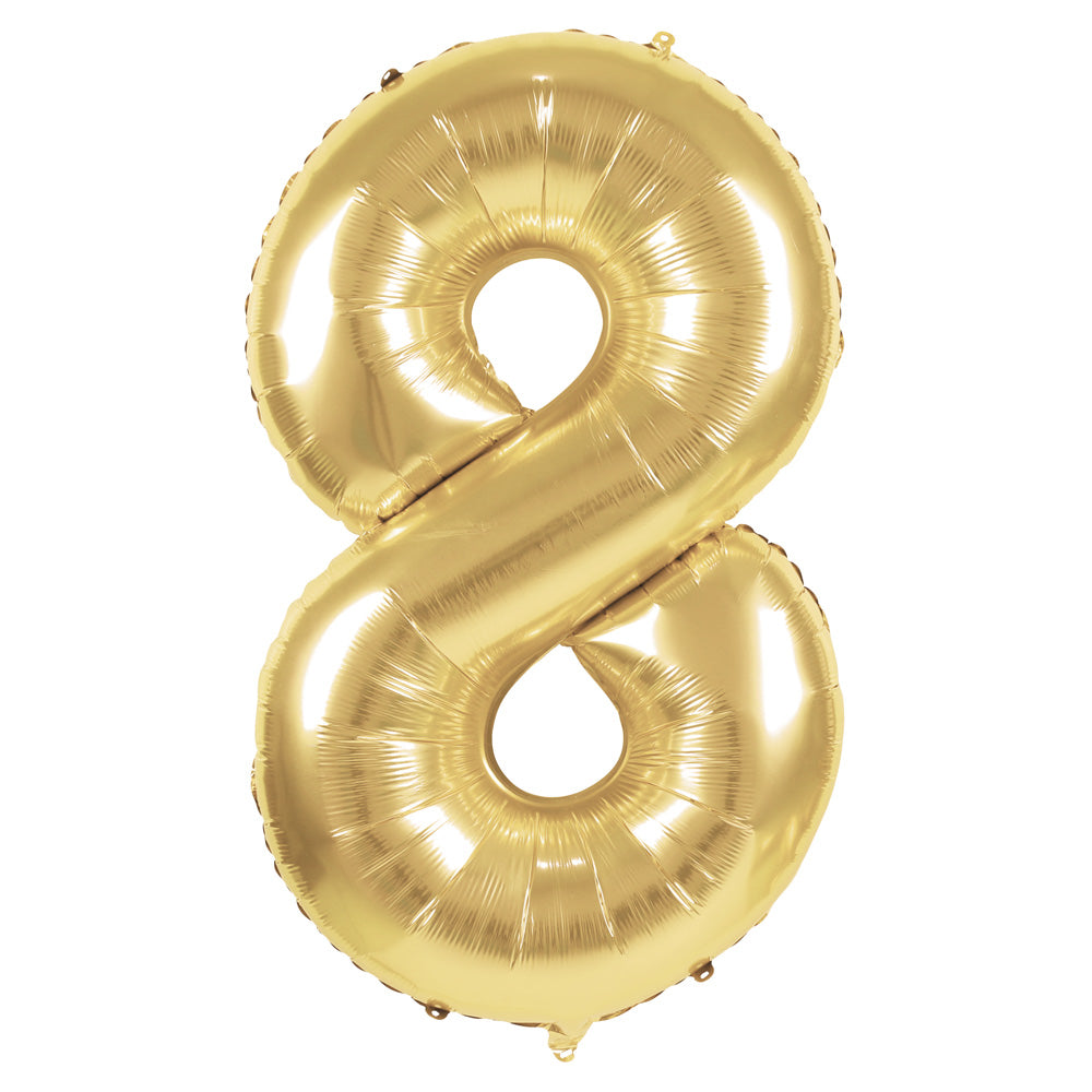 BALLON MYLAR CHIFFRE 8 OR 86CM