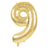 BALLON MYLAR CHIFFRE 9 OR 86CM