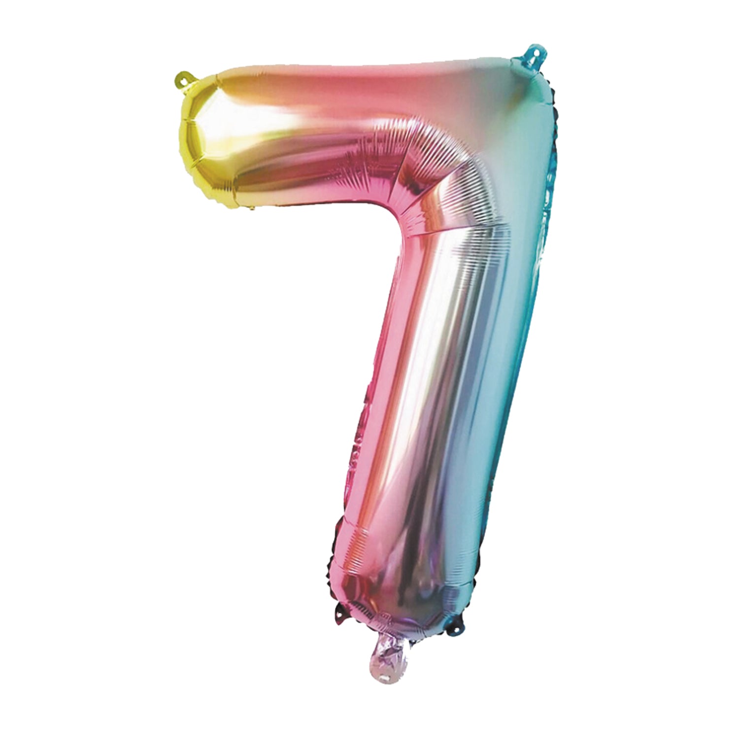 BALLON MYLAR CHIFFRE 7 IRISE PASTEL 36CM