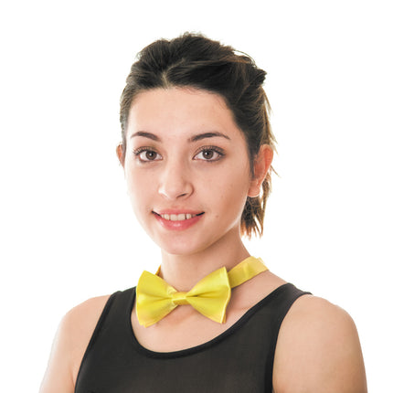 NOEUD PAPILLON JAUNE FLUO