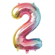 BALLON MYLAR CHIFFRE 2 IRISE PASTEL 86CM