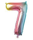 BALLON MYLAR CHIFFRE 7 IRISE PASTEL 86CM