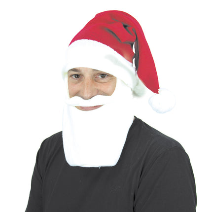 BONNET ET BARBE PERE NOEL EN TRICOT