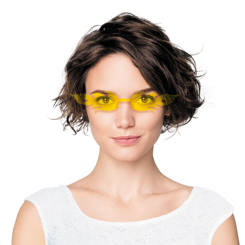 LUNETTES FLAMMES JAUNE