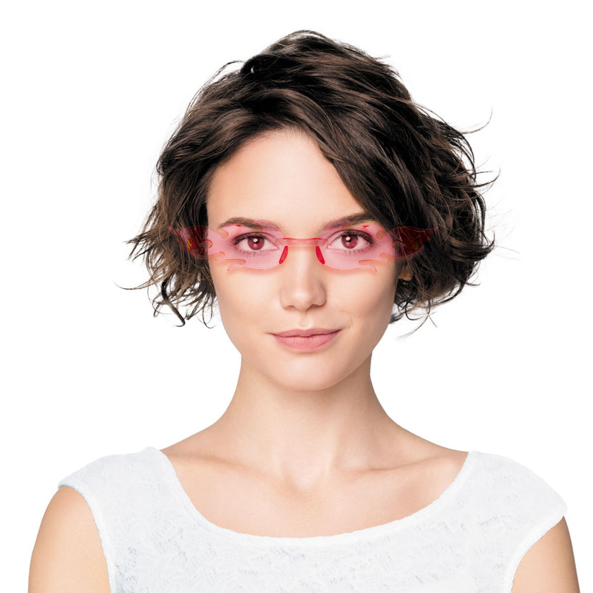 LUNETTES FLAMMES ROSE