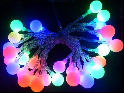 guirlande lumineuse de noël 30 boules led''s multicolores 3.8m