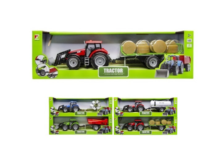 tracteur avec remorque 1/32 mix 50cm