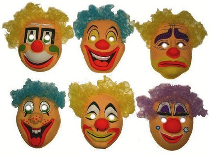masque coque de clown pour enfant mix