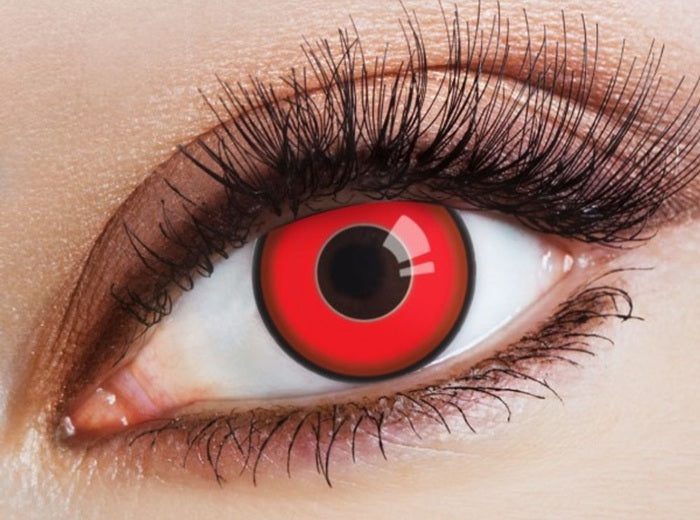 lentilles de contact diable sorcière rouge 12 mois