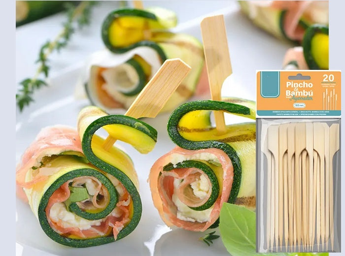 lot de 20 piques apéritif en bois 10.5cm