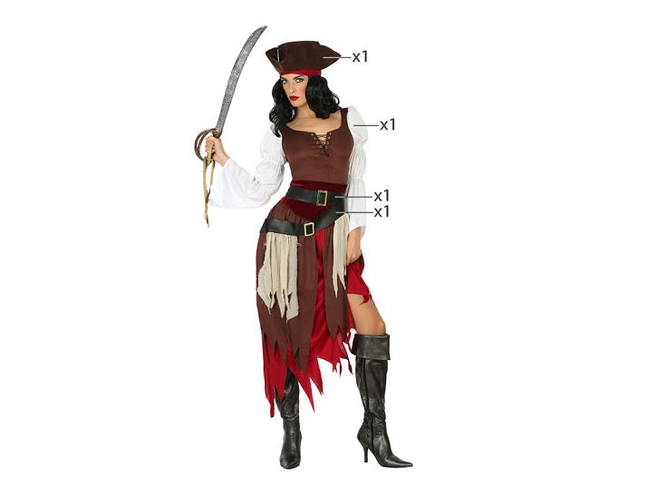 déguisement pirate 4pcs femme taille m/l