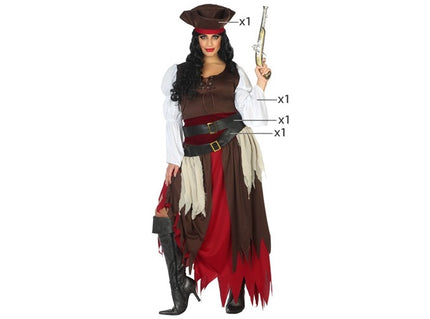 déguisement pirate 4pcs femme taille xl