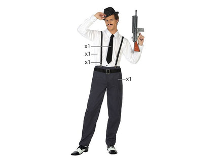 déguisement gangster 4pcs homme taille xl