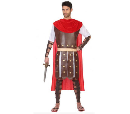déguisement homme romain rouge & brun taille l/xl new