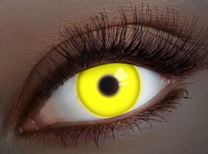 lentilles de contact uv neon fluo jaune 12 mois