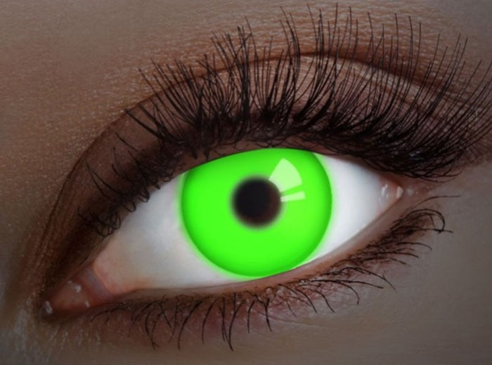 lentilles de contact uv neon fluo vert 12 mois
