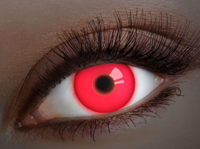 lentilles de contact uv neon fluo rouge 12 mois