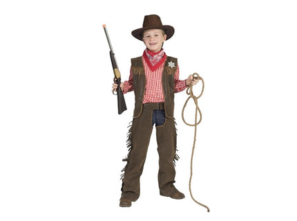 déguisement de cowboy marron pour enfant taille 140cm