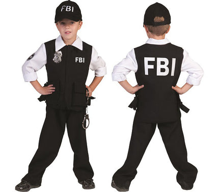 déguisement de policier f.b.i enfant taille 128cm