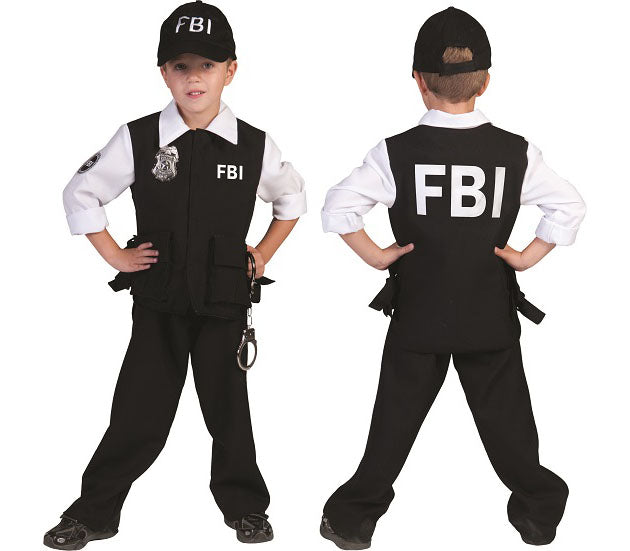 déguisement de policier f.b.i enfant taille 152cm