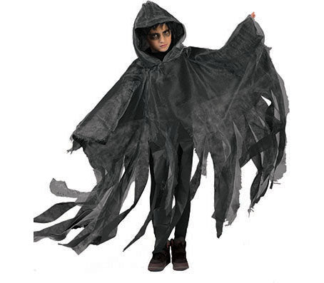 cape de vampire grise enfant avec capuche