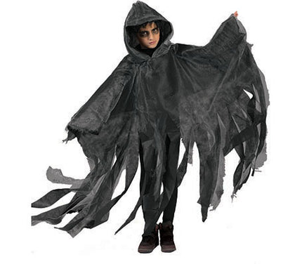 cape de vampire grise enfant avec capuche