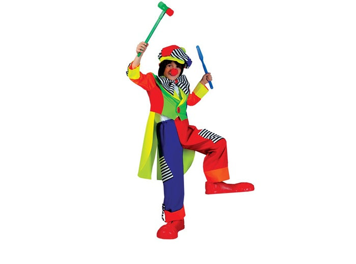 déguisement de clown multicolore garçon 4pcs taille 116cm
