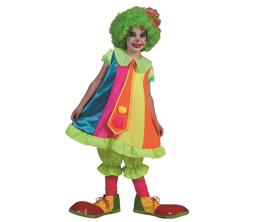 déguisement de clown avec cravate fille taille 140cm