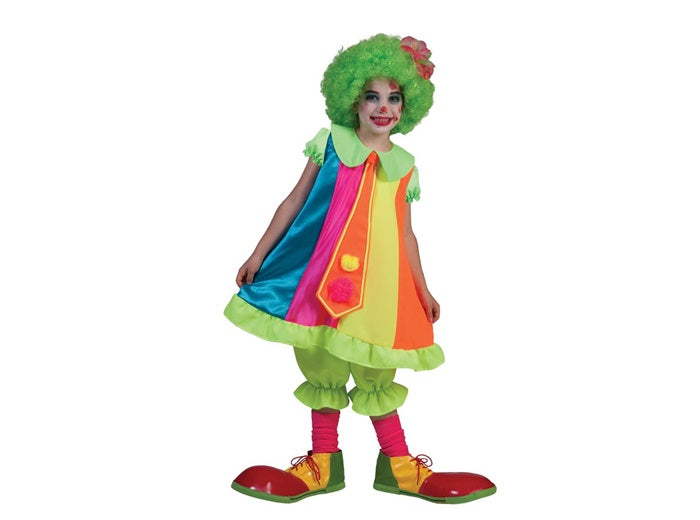 déguisement de clown multicolore fille 3pcs taille 116cm