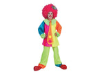 déguisement de clown multicolore garçon 3pcs taille 140cm