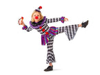 déguisement de clown à damiers pour enfant taille 140cm