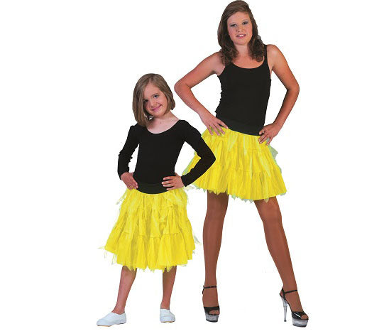 jupe en tulle/tutu jaune fluo fille taille unique