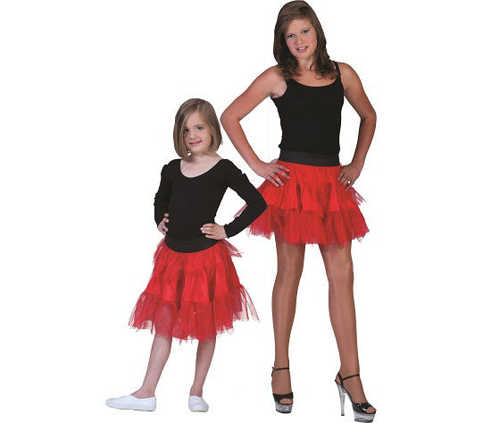 jupe/tutu volante rouge fille taille unique
