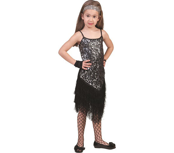 robe charleston à sequins noir fille taille 104cm