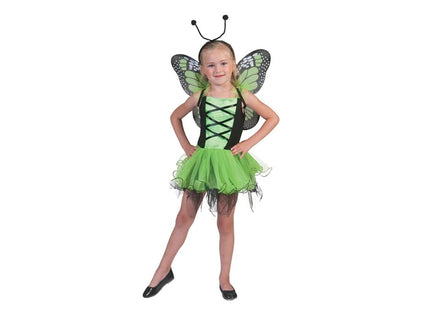 déguisement d''elfe fée papillon vert 3pcs enfant 8-12 ans