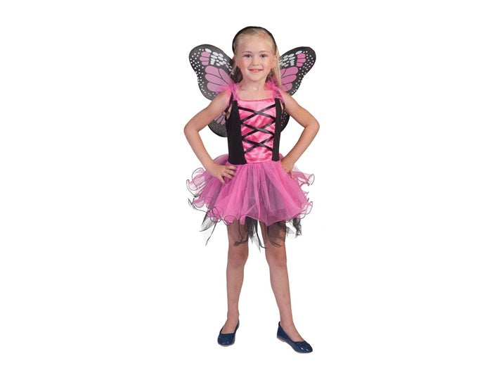 déguisement d''elfe fée papillon rose 3pcs enfant 3-5 ans