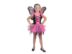déguisement d'elfe fée papillon rose 3pcs enfant 5-8 ans