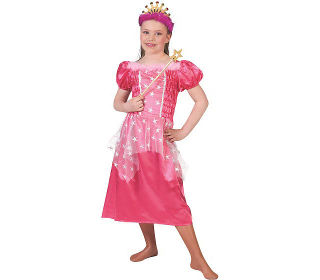 robe de princesse rose avec étoiles fille taille 116cm