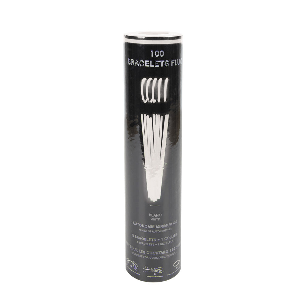 TUBE 100 BRACELETS BLANC
