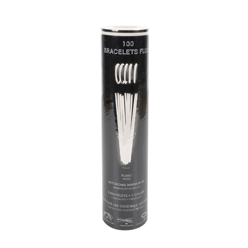 TUBE 100 BRACELETS BLANC