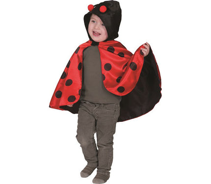 cape coccinelle avec capuche pour enfant taille unique