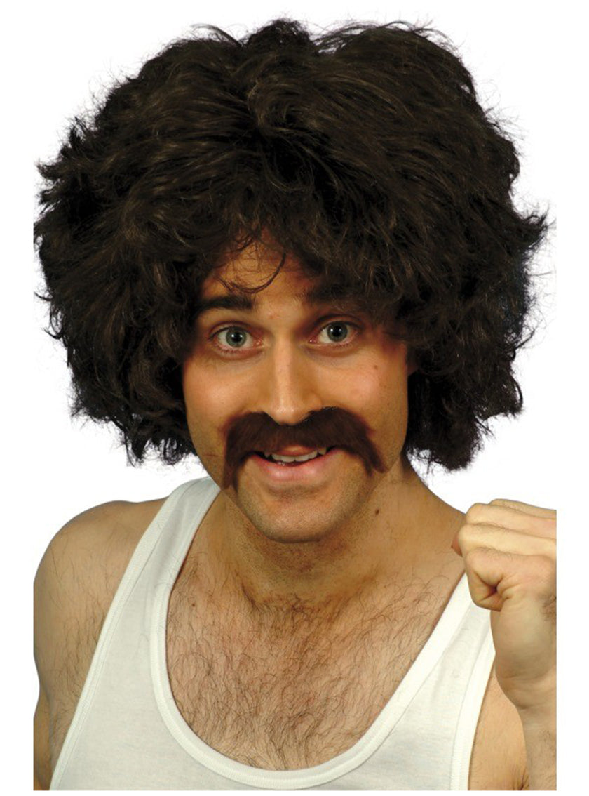 Ensemble de perruque et moustache rétro pour homme