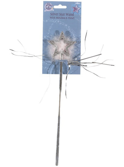 Baguette de fée avec une étoile argentée