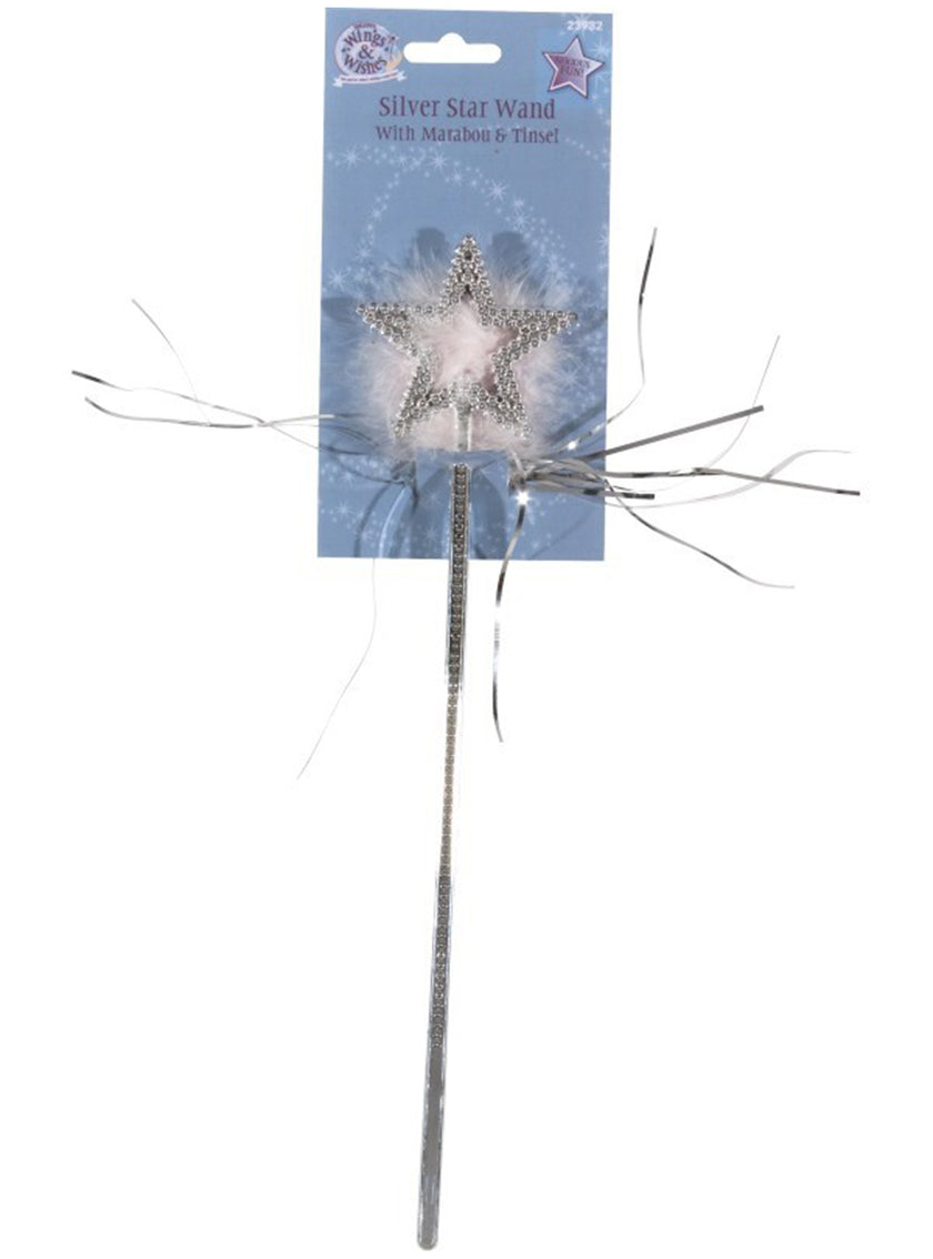 Baguette de fée avec une étoile argentée