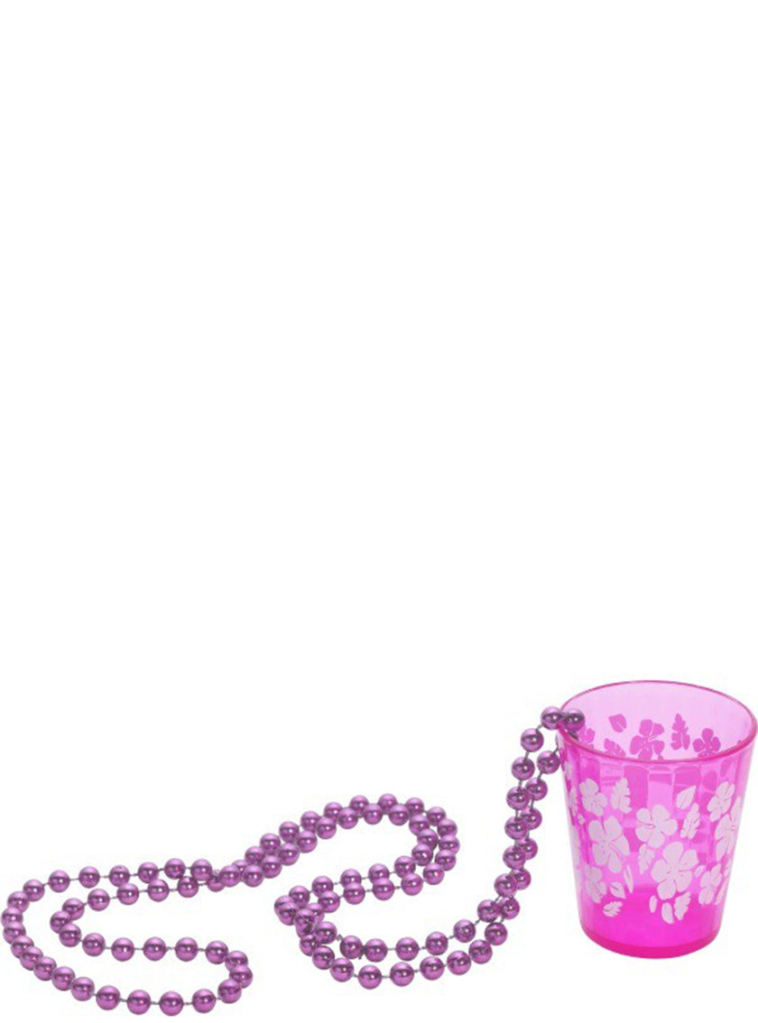 Collier avec des petits verres rose