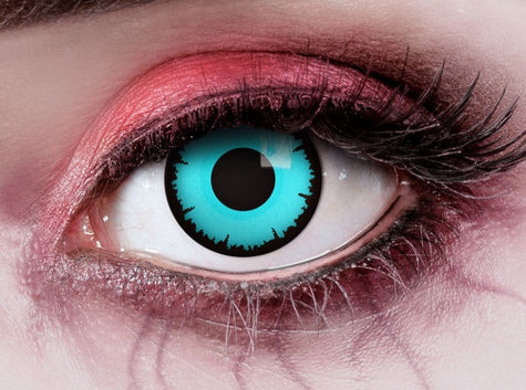 lentilles de contact vampire bleu noir 12 mois