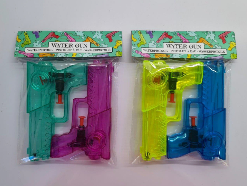 lot de 2 pistolets à eau en blister plastique 15cm