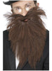 Barbe longue et moustache marron