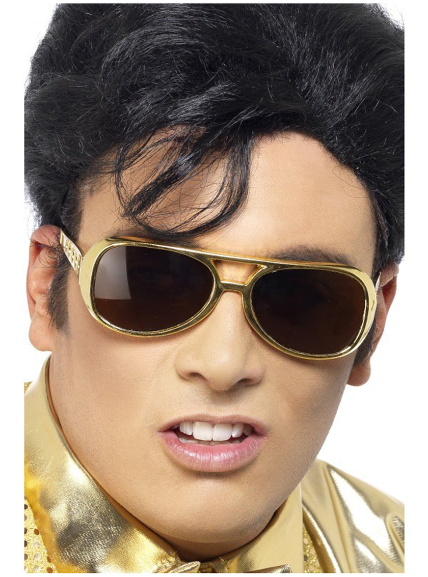Lunettes de soleil d'Elvis dorées